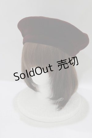 画像: Fi.n.t / 別珍クラシカルベレー帽  BORDEAUX H-25-06-20-079-CA-AC-NS-ZH