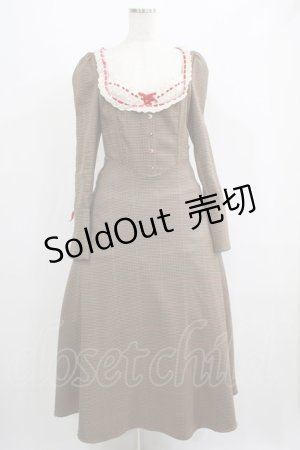 画像: LACEMADE / 「公爵の荘園」千鳥格子コルセットドレス M ブラウン H-25-06-20-007-GO-OP-NS-ZH