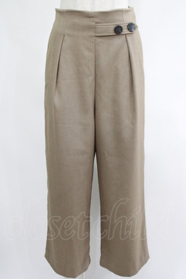 画像1: COUPE LE COEUR / サイドタブタックストレートパンツ Free BEIGE H-25-06-20-022-GO-PA-NS-ZH (1)