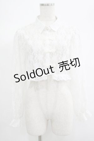 画像: axes femme POETIQUE / チャイナボタンレースブラウス M オフ H-25-06-20-024-AX-BL-NS-ZH