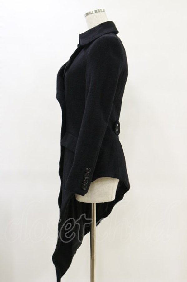 画像3: BPN / アシメウールコート  ブラック H-25-06-21-057-GO-CO-KB-ZT-C044 (3)