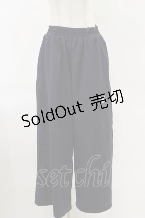 画像: NieR Clothing / サイド刺繍パンツ  ネイビー H-25-06-21-061-PU-PA-KB-ZH