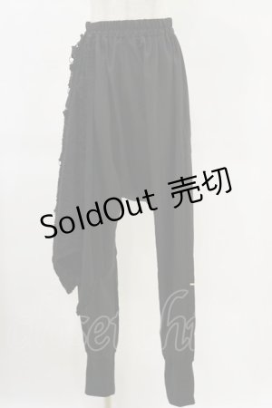 画像: NieR Clothing / レイヤード風サルエルパンツ  黒 H-25-06-21-062-PU-PA-KB-ZH