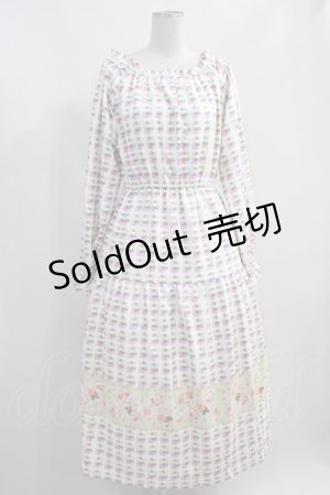 画像: axes femme / くまのがっこう/パネル柄ワンピース Free オフ/ピンク H-25-06-21-1028-AX-OP-NS-ZH
