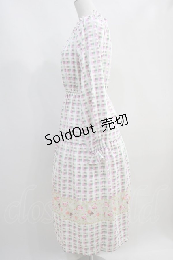 画像2: axes femme / くまのがっこう/パネル柄ワンピース Free オフ/ピンク H-25-06-21-1028-AX-OP-NS-ZH (2)