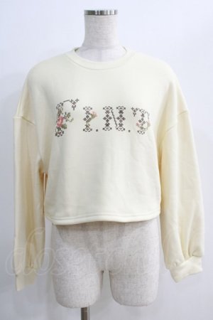 画像: Fi.n.t / ローズクロスステッチロゴプリントスウェットプルオーバー Free IVORY H-25-06-21-1033-CA-TO-NS-ZH