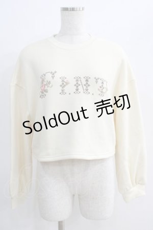 画像: Fi.n.t / ローズクロスステッチロゴプリントスウェットプルオーバー Free IVORY H-25-06-21-1033-CA-TO-NS-ZH