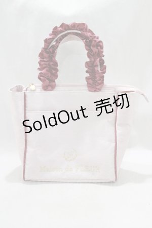 画像: Maison de FLEUR / 札幌限定マルチポケットトートレースフリルハンドルトート  ピンク H-25-06-21-1037-LO-BG-NS-ZH