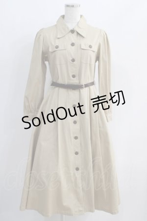 画像: an another angelus / べっ甲釦シャツワンピース(ベルト付き) Free ベージュ H-25-06-21-1022-CA-OP-NS-ZH