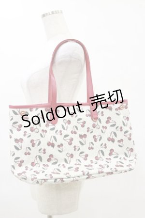 画像: Q-pot. / チェリートートバッグ  白×赤 H-25-06-21-036-QP-BG-KB-ZH