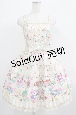 画像: Angelic Pretty / Fantasy Theaterジャンパースカート Free アイボリー H-25-06-23-025-AP-OP-NS-ZH