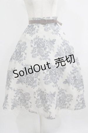 画像: an another angelus / 単色ローズプリントサーキュラースカート Free OFF×GY H-25-06-23-027-CA-SK-NS-ZH