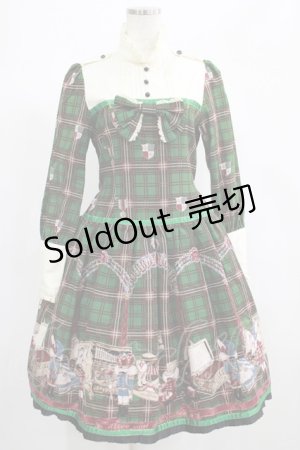 画像: ALICE and the PIRATES / Drosselmeyer's Wonder Box柄ワンピース Free グリーン H-25-06-23-003-PA-OP-NS-ZH