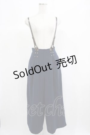 画像: an another angelus / 釦留めサスペンダー付きワイドパンツ Free NAVY H-25-06-23-043-CA-PA-NS-ZH