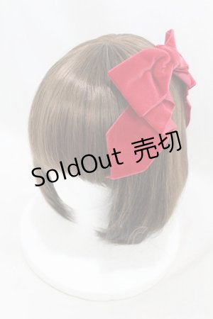 画像: Cerise / ベルベットリボンバレッタ  レッド H-25-06-23-1008-LO-AC-KB-ZH