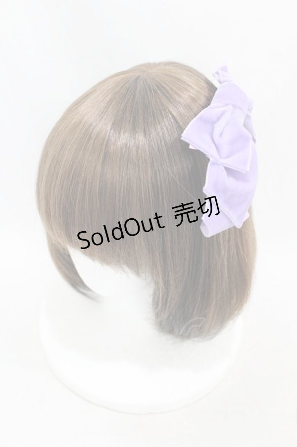 画像1: Cerise / ベルベットリボンバレッタ  ラベンダー H-25-06-23-1011-LO-AC-KB-ZH (1)