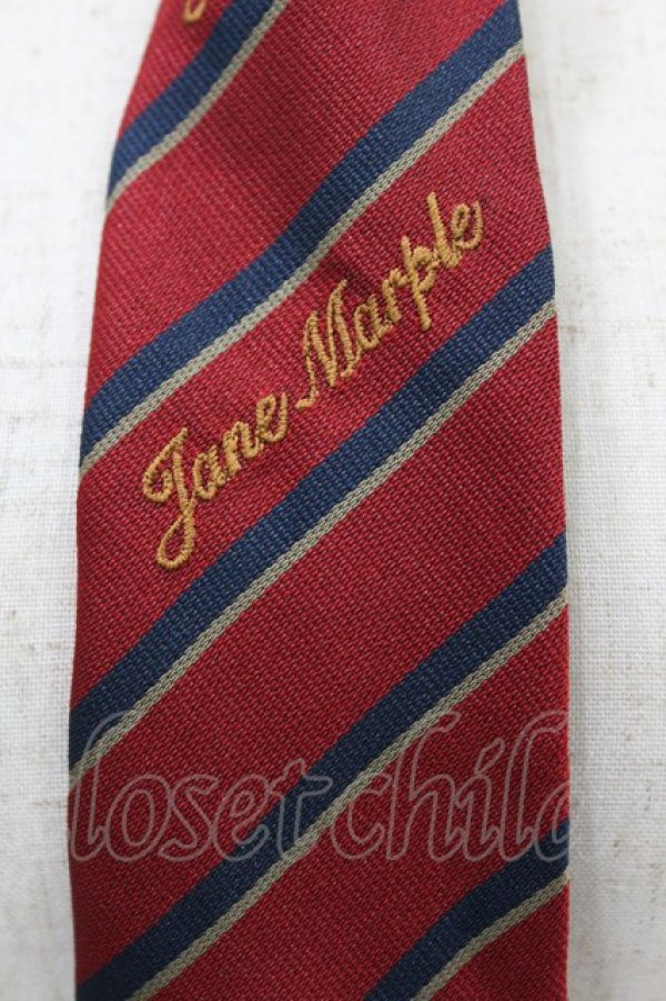 Jane Marple / レジメンタルストライプネクタイ レッド H-25-06