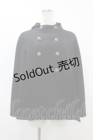 画像: Jane Marple / ダブルボタンフードケープマント  ブラック H-25-06-23-1033-JM-JA-KB-ZT-C063