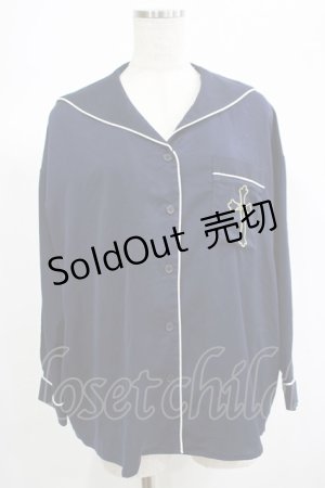 画像: Ank Rouge / クロス刺繍セーラーブラウス M ネイビー H-25-06-23-056-CA-BL-NS-ZH