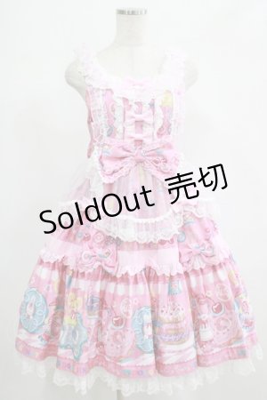 画像: Angelic Pretty / Toy's Donut Diner エプロンドレスSet Free ピンク H-25-06-23-004-AP-OP-NS-ZH