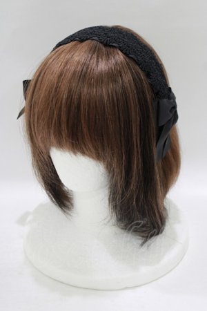 画像: m petit by misako / TT*AMレースカチューシャ  ブラック H-25-06-23-075-LO-AC-NS-ZH