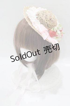 画像: Angelic Pretty / フルーティストローHat  ピンク H-25-06-23-077-AP-AC-NS-ZH