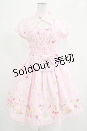 画像: Angelic Pretty / 夢みるマカロンワンピース Free ピンク H-25-06-23-005-AP-OP-NS-ZH
