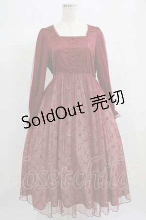 画像: axes femme POETIQUE / 白雪姫モチーフワンピース M ボルドー H-25-06-23-017-AX-OP-NS-ZH