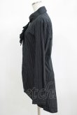画像2: BPN FOR MEN / ジャボタイストライプブラウス M 黒 H-25-06-24-032-GO-BL-KB-ZH (2)