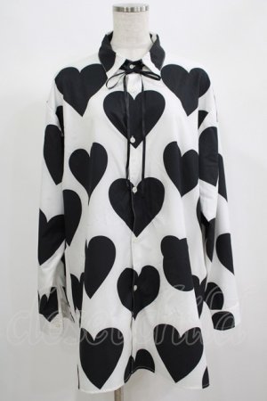 画像: TRAVAS TOKYO / Hearts Aligned Shirts  白×黒 H-25-06-24-035-PU-BL-KB-ZH