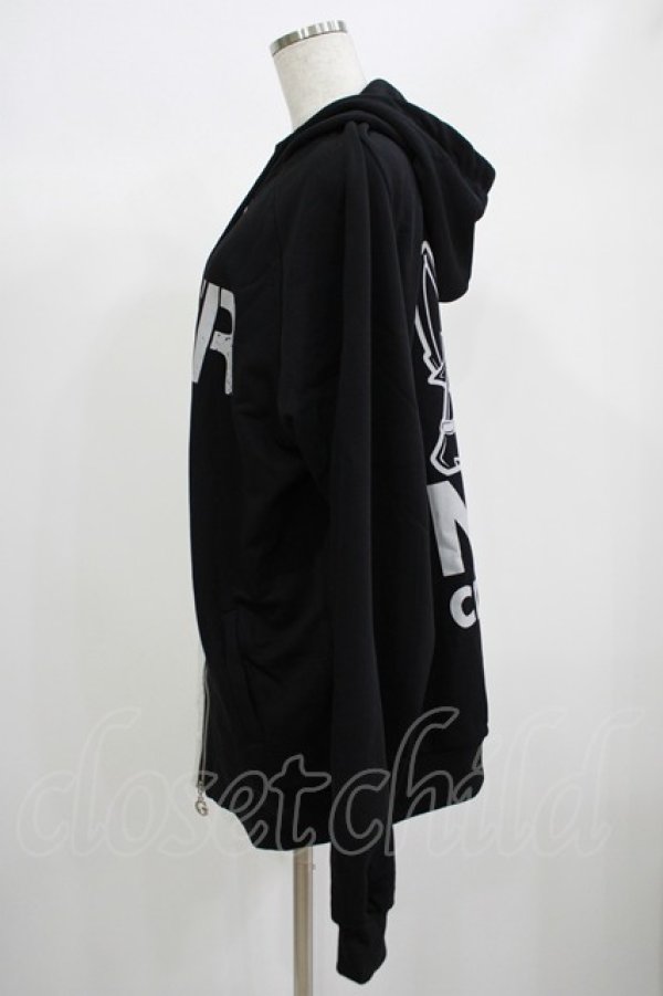 画像2: NieR Clothing / TWO-TONE ZIPパーカー  黒×グレー H-25-06-24-041-PU-TO-KB-ZH (2)