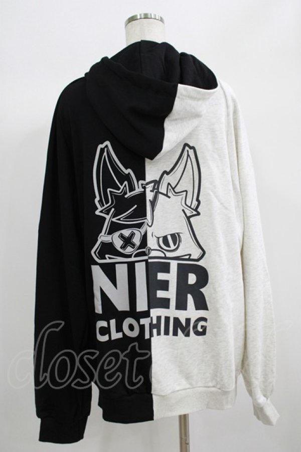 画像3: NieR Clothing / TWO-TONE ZIPパーカー  黒×グレー H-25-06-24-041-PU-TO-KB-ZH (3)