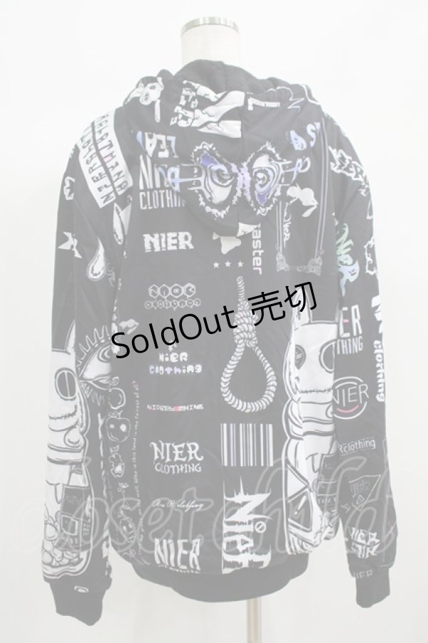 画像3: NieR Clothing / 防寒裏起毛パーカー  黒 H-25-06-24-042-PU-TO-KB-ZT267 (3)
