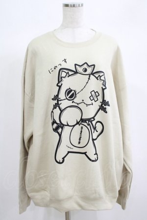 画像: NieR Clothing / プリントSWEAT  XL ベージュ H-25-06-24-050-PU-TO-KB-ZH