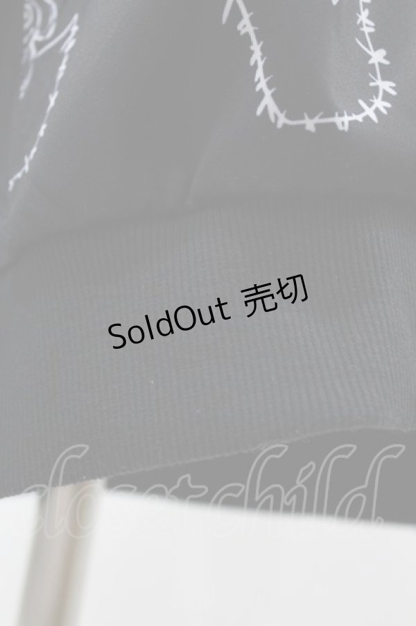 画像3: NieR Clothing / 総柄ZIPパーカー F 黒 H-25-10-14-006-PU-TO-KB-ZH (3)