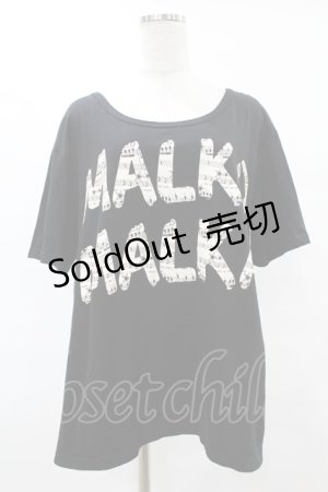 画像: MALKOMALKA / プリントTシャツ  黒 H-25-06-24-1044-PU-TO-KB-ZH
