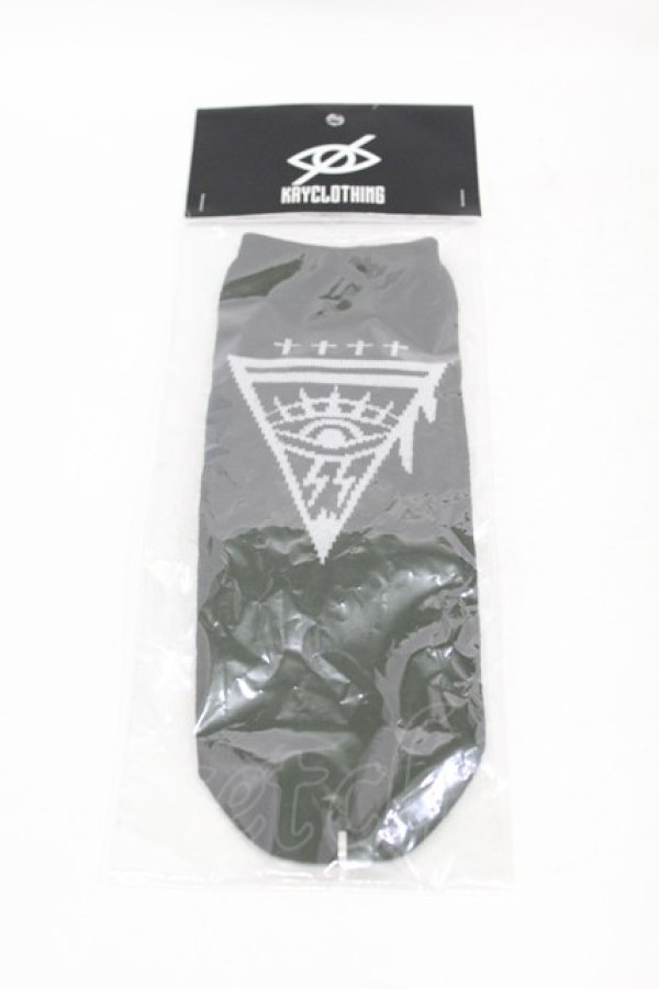 画像1: KRY CLOTHING / スニーカーソックス  黒 H-25-06-24-1053-EL-ZA-KB-ZH (1)