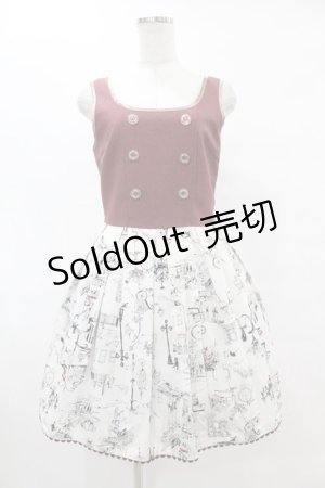 画像: Emily Temple cute / フレンチアベニューワンピース  オフ/ボルドー H-25-06-24-1016-ET-OP-NS-ZH
