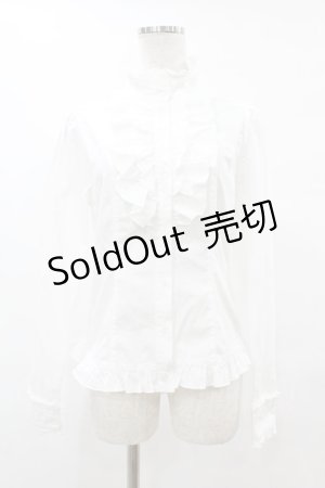 画像: PEACE NOW / フリルブラウス  白 H-25-06-24-1028-PU-BL-KB-ZH