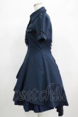画像2: ATELIER BOZ / クロアートスカート付きワンピース  紺×紺 H-25-06-24-001-EL-OP-KB-ZH (2)
