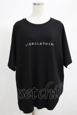 画像: NieR Clothing / 刺繍COTTON CUTSEW  黒 H-25-06-24-052-PU-TO-KB-ZH