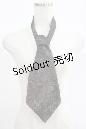 画像: BPN / ブローチ付ネクタイ  黒 H-25-06-24-057-GO-ZA-KB-ZH
