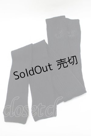 画像: NieR Clothing / 刺繍リブニットカバー  黒 H-25-06-24-062-PU-ZA-KB-ZH
