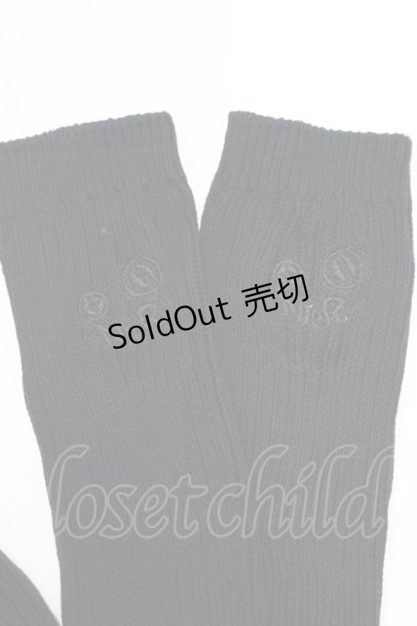 画像2: NieR Clothing / 刺繍リブニットカバー  黒 H-25-06-24-062-PU-ZA-KB-ZH (2)