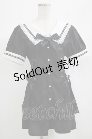 画像: NieR Clothing / セーラー襟セットアップ F 黒 H-25-06-24-022-PU-OP-KB-ZH