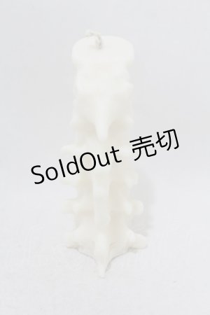 画像: THE BLACKENED TEETH / Spine Candle  ホワイト H-25-06-25-1021-0-ZA-KB-ZH