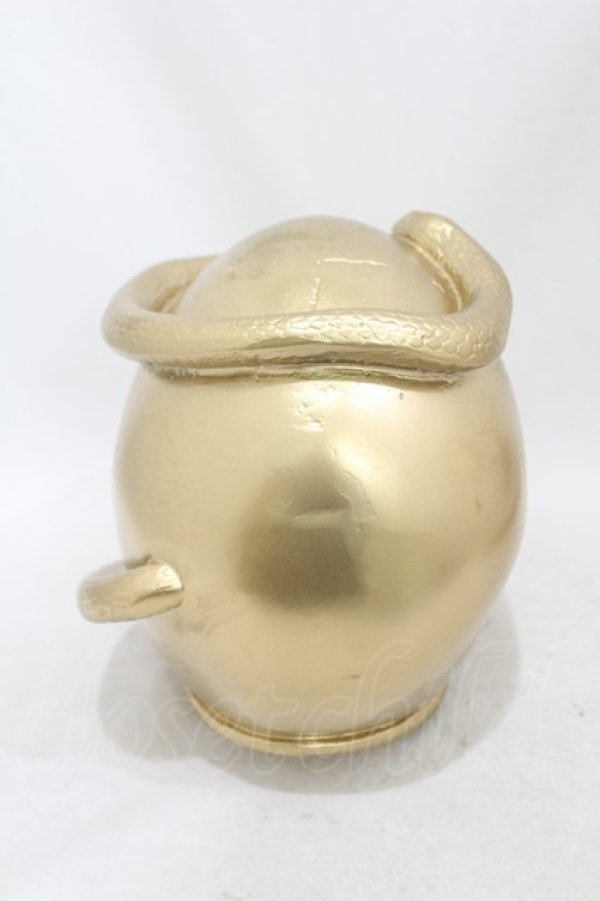 画像2: THE BLACKENED TEETH / Snake Skull Ornament  ゴールド H-25-06-25-1003-0-ZA-KB-ZH (2)