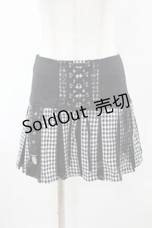 画像: TRIPP NYC / BO PEEP PLEATED GARTER SKIRT XS 黒×白 H-25-06-25-1042-0-SK-KB-ZH
