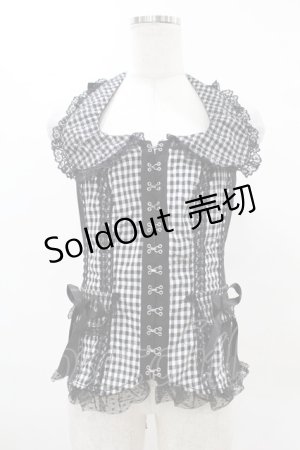 画像: TRIPP NYC / BO PEEP HALTER CORSET S 黒×白 H-25-06-25-1043-0-TO-KB-ZH