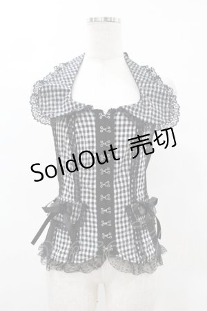 画像: TRIPP NYC / BO PEEP HALTER CORSET XS 黒×白 H-25-06-25-1044-0-TO-KB-ZH